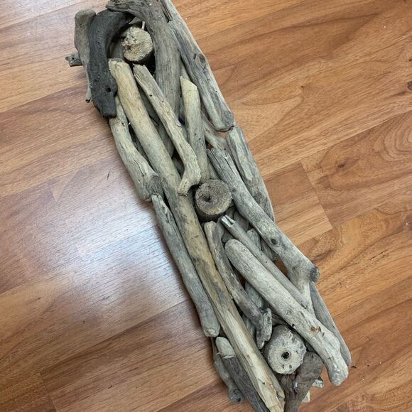 Three place driftwood candle display holder - Picture 2 of 4